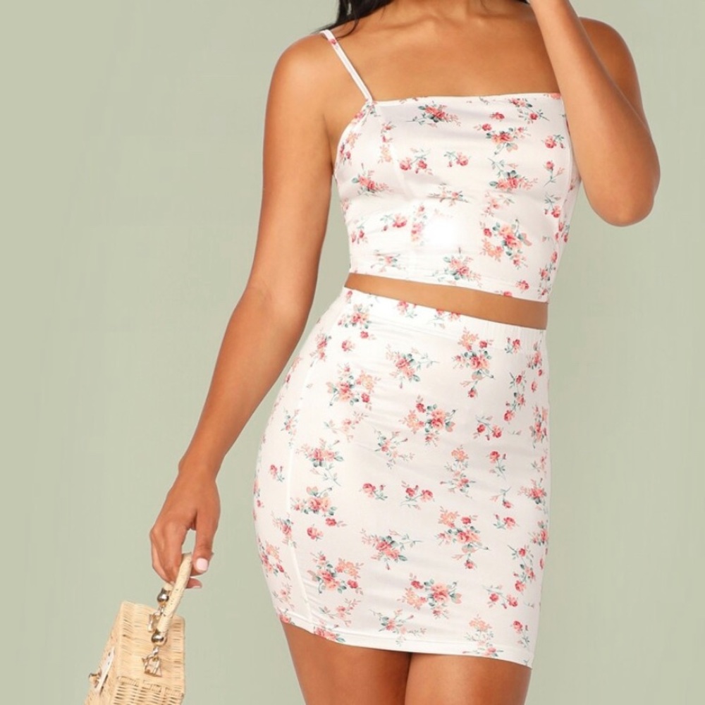 NWOT Soft Rose Skirt & Top Set